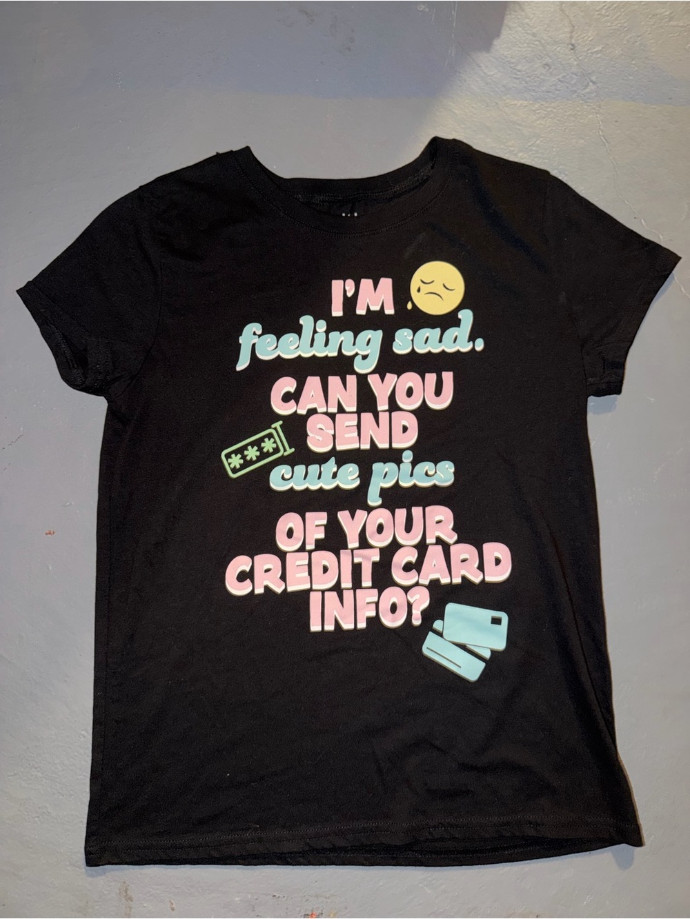 Y2K Graphic Credit Card Tee